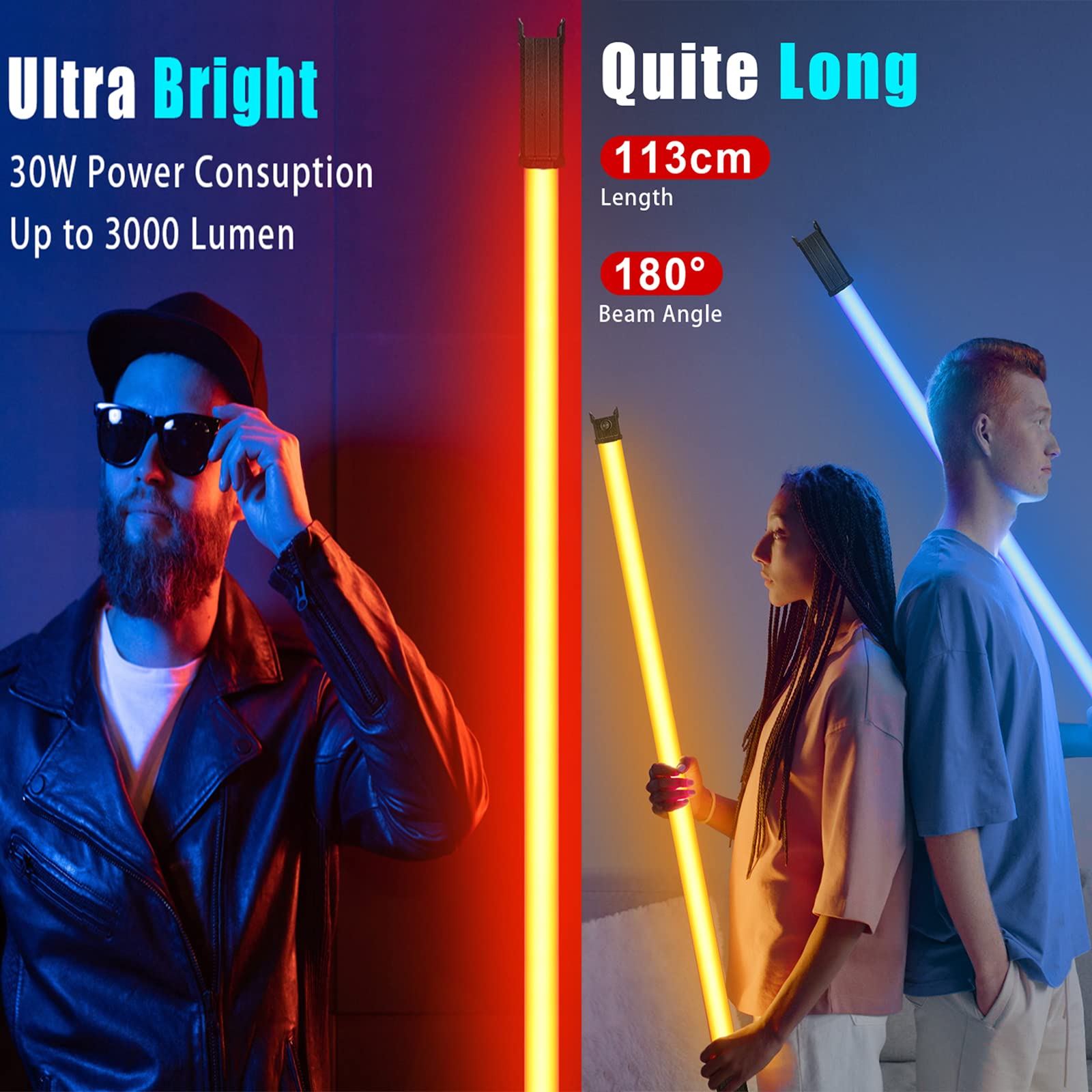 Amazon | LUXCEO P120S RGB led 撮影用ライト,定常光ライト 