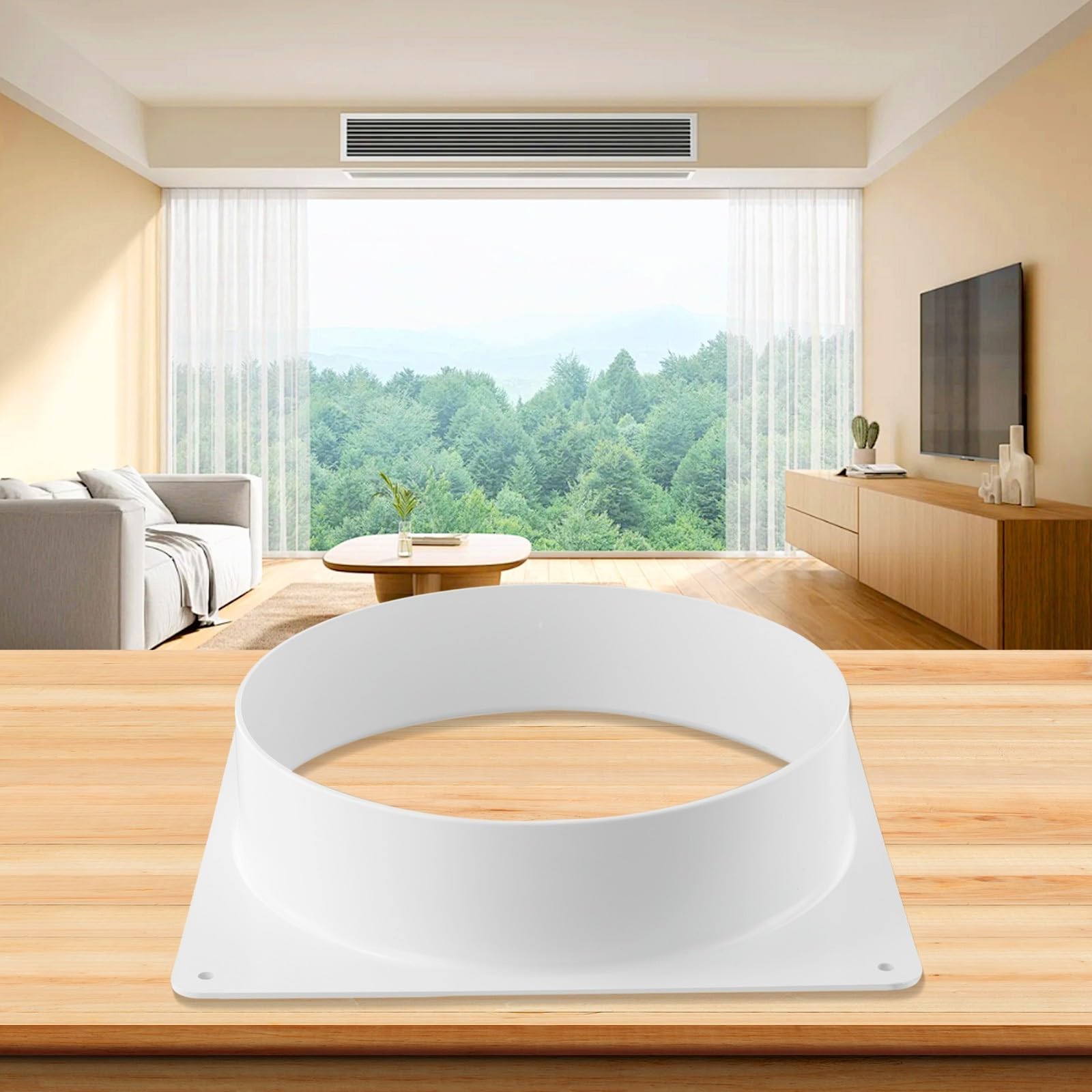 Flangia Per Condotti 100mm - Connettore In Plastica Per Sistemi Di Ventilazione E Riscaldamento