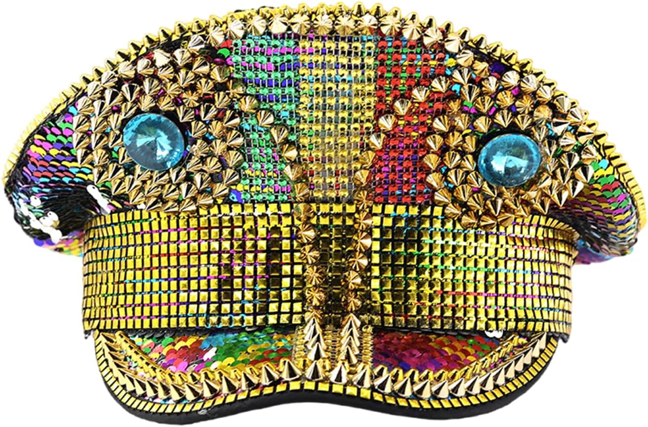 Colorful Rhinestones Navies Hat Fashionable Unisex Adjustable Breathable Hat Unisex Fashion Accessory
