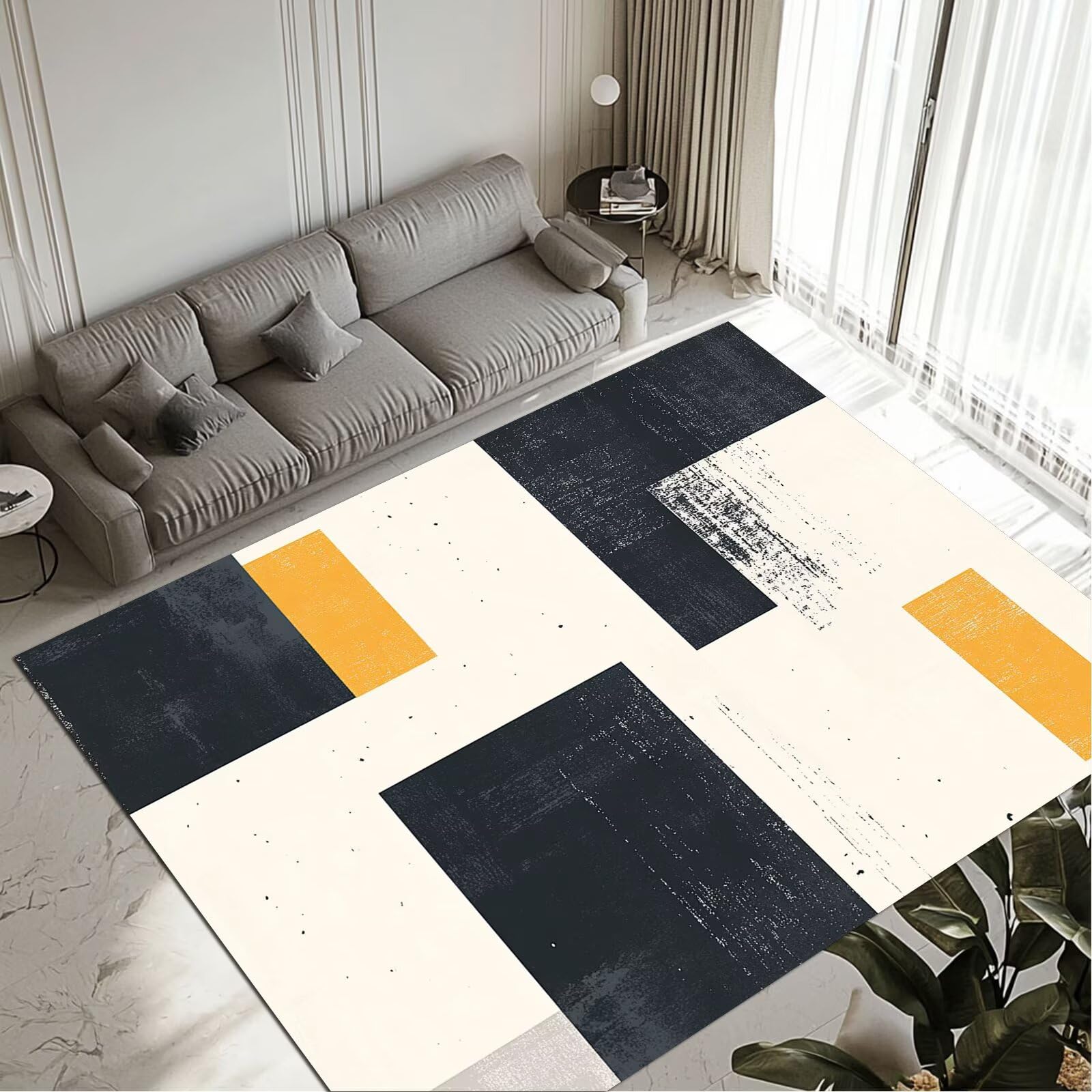 Tapis de salon 60x90cm imperméable carpet antidérapant pour la maison