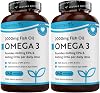Nutravita Omega 3 Capsules High Strength 2000mg with 660mg EPA & 440mg DHA - 240 Softgel Omega 3 Fish Oil Capsules for 4 Months of Supply - Heart, Brain & Vision - Fish Oil Supplements
