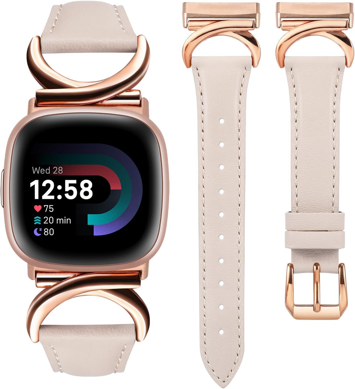 Bracelet Silicone Fitbit Versa/Versa 2/Lite Motif Halloween - Coloré, Imperméable, Confortable - Accessoire Montre Connectée