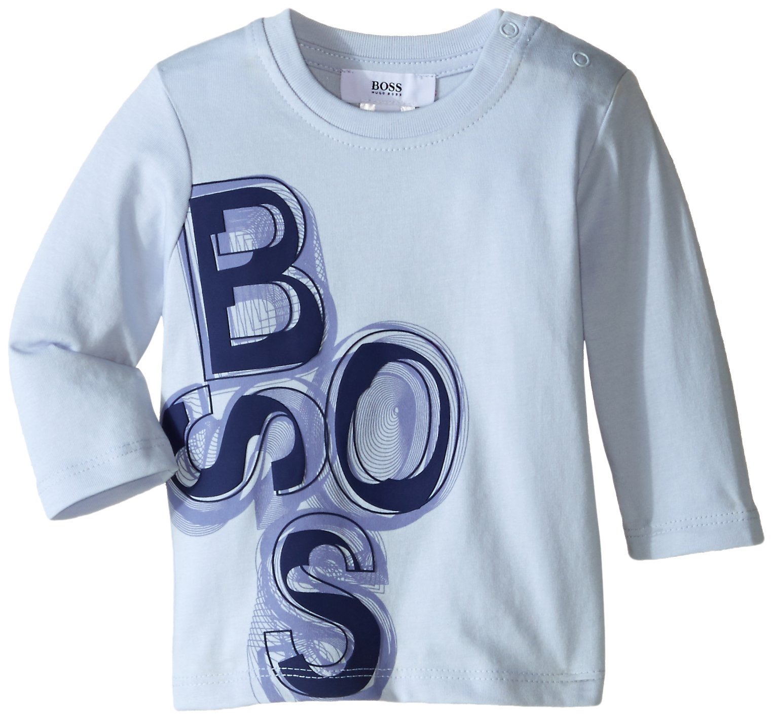 Hugo Boss 0924W jasnoniebieska bawełniana koszulka dziecięca