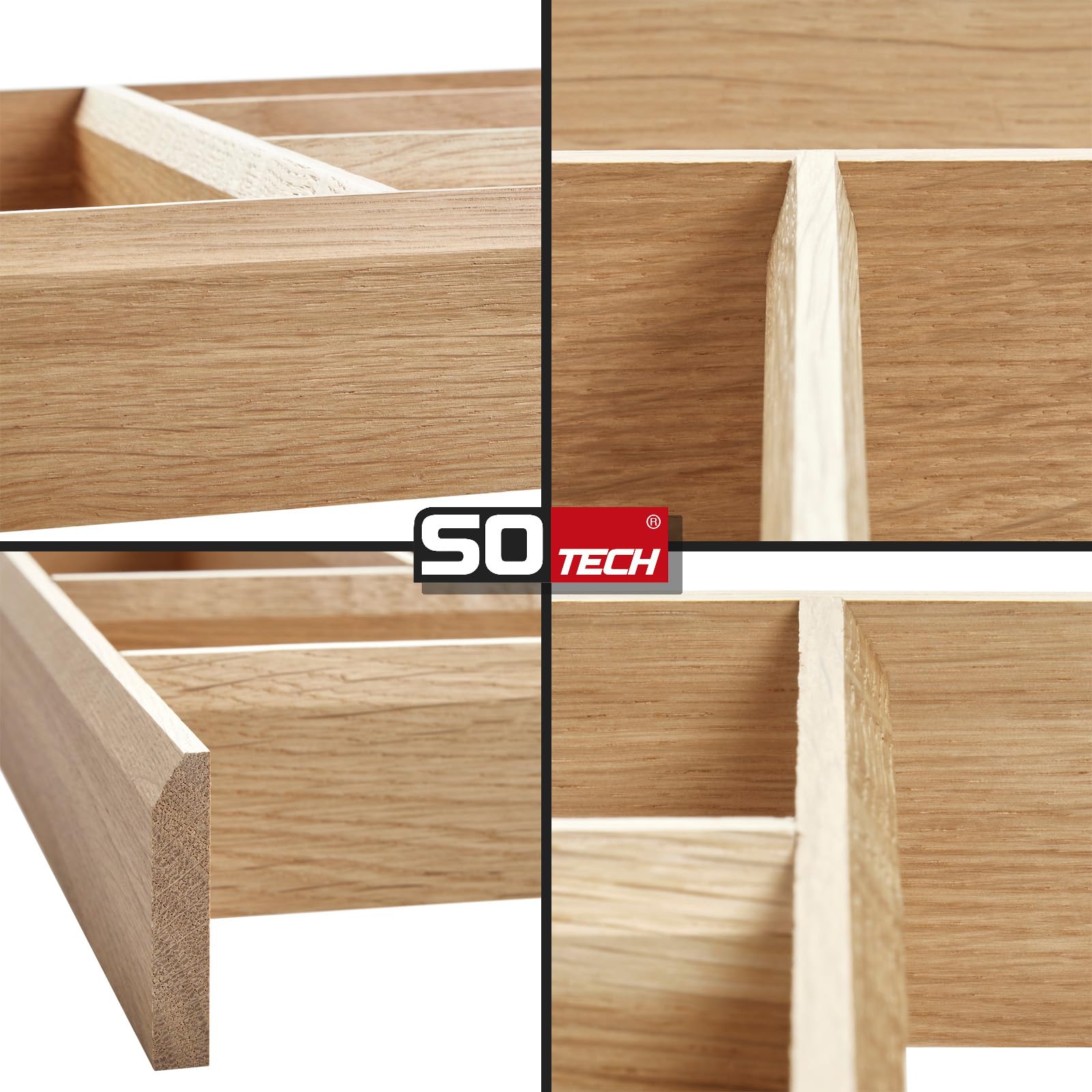 Orga-Box Individual Besteckeinsatz Eiche lackiert (473 x 273 x 50 mm)