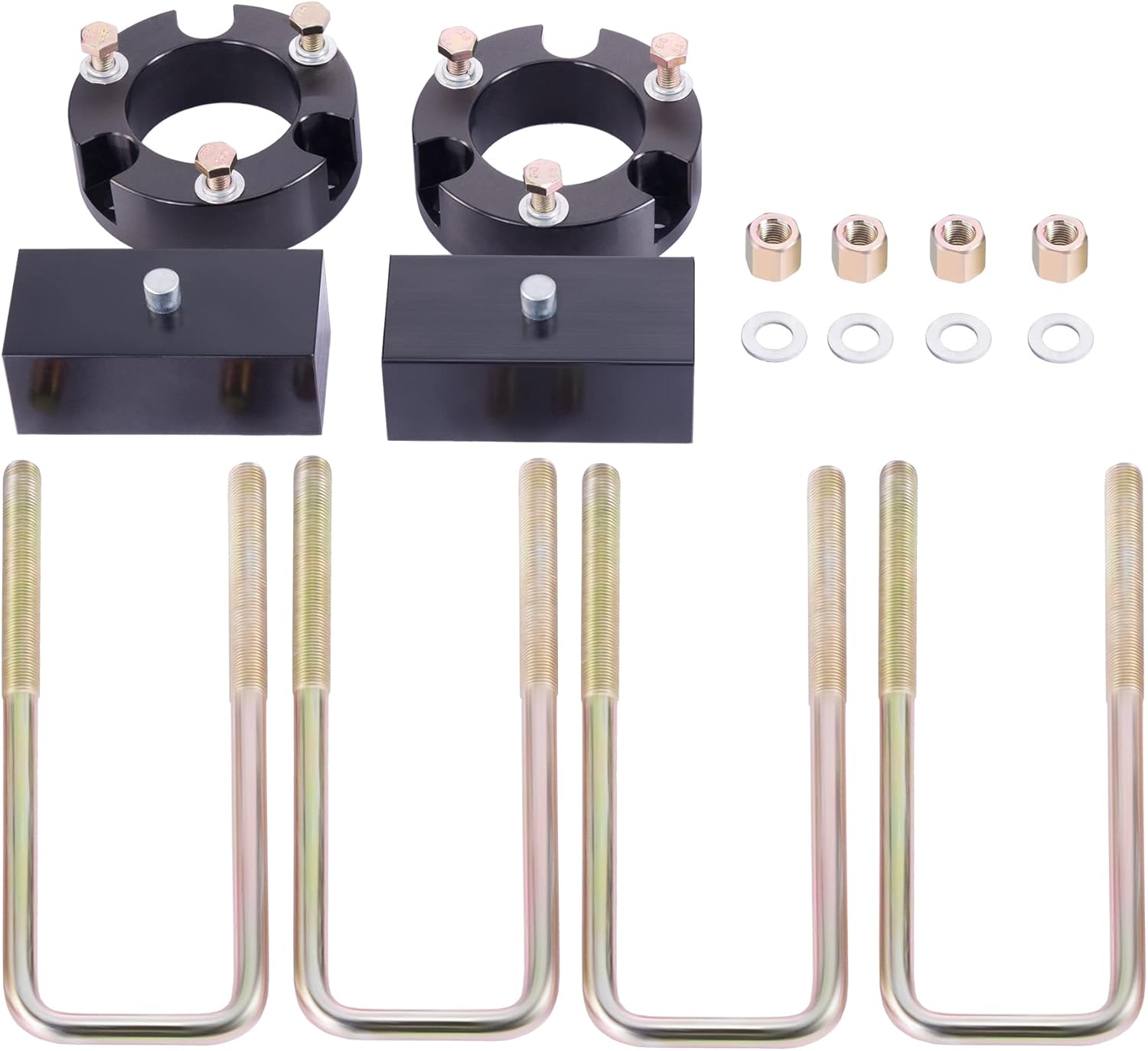 Best Cyber Deals 🔥 3F + 2R Full Leveling Kit Compatible with Tacoma, 3 Inch Lift Front and 2 Inch Lift Rear Forged Strut Spacers Compatible with 2WD/4WD 4x4 2005-2019 Toyota Tacoma Trucks