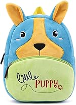 HappyChild Kids Plush Backpack for Boys and Girls, Plush Animal Cartoon Mini Backpack Little kids bags for 2-5 years