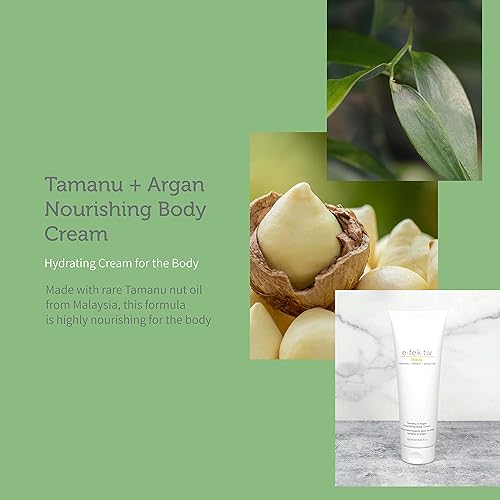 Miniatura 9 de efektiv beauty Tamanu  Crema Corporal Nutritiva de Argán Crema Hidratante para el Cuerpo - Tratamiento Reponedor Acondicionador para la Piel -