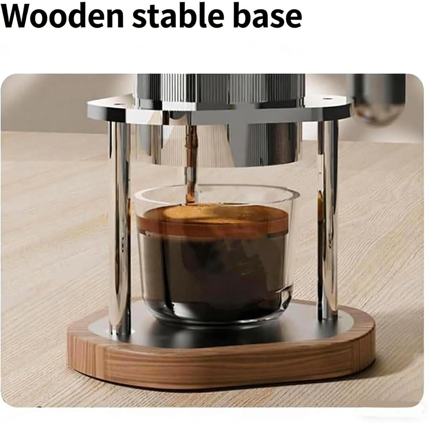 Pneumatic Manual Coffee Machine, 80ml Portable Manual Air Pressure Espresso Maker With Pressure Gauge, 16bar Fast Extraction, For 51/58 Mm Bottomless Portafilter (51mm)