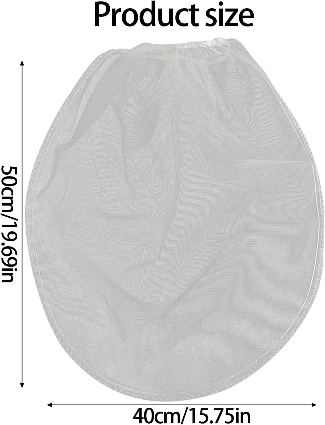 250 Micrometer Paint Filter Bags Strainer Bag Elastic Edges 5 Gallon Bucket Compatible Reusable for Sprayers Gardening