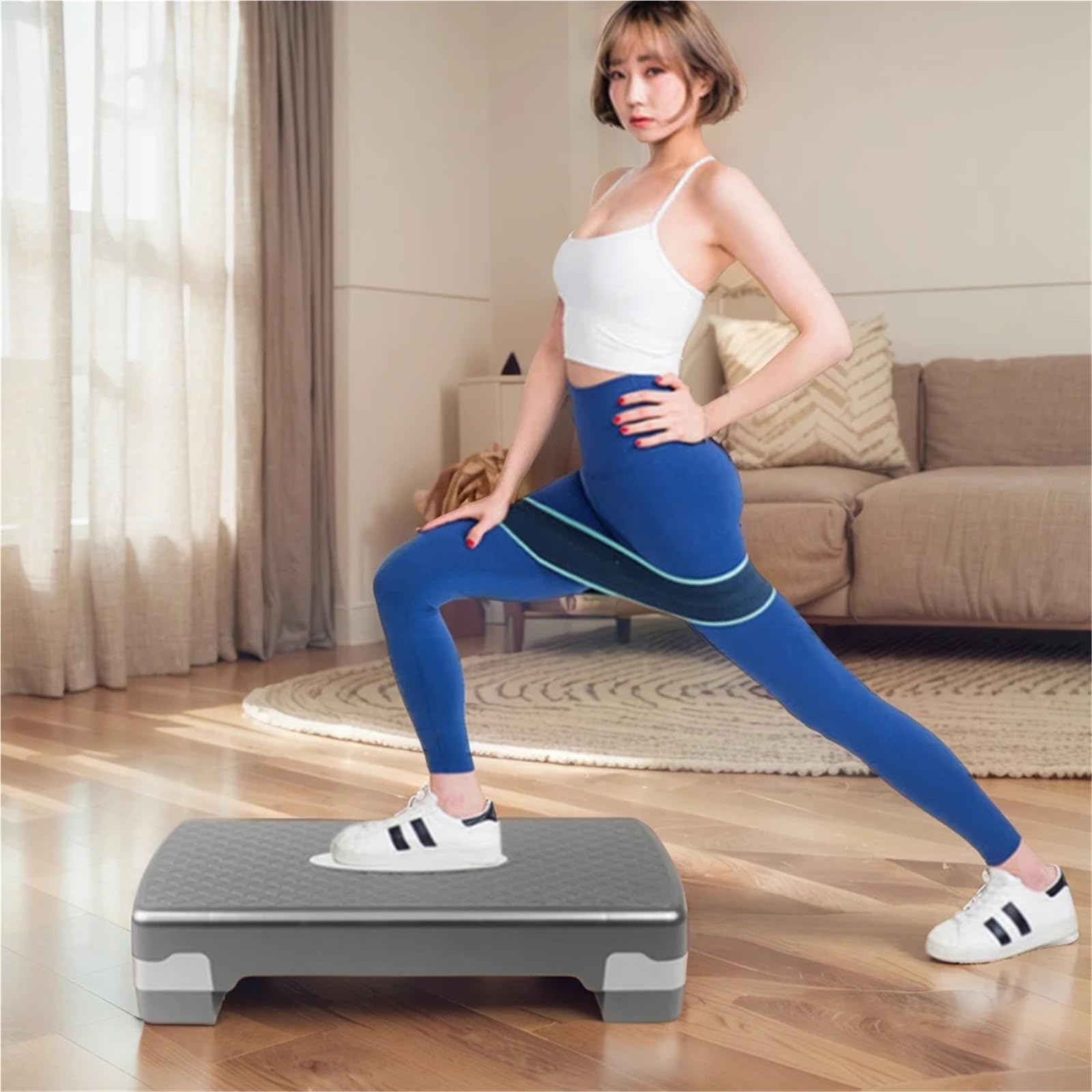 Aerobic Exercise Step Platform Paso de ejercicio aeróbico ajustable paso a antideslizante entrenamiento a 26,7 pulgadas plataforma físico for mujeres Yoga