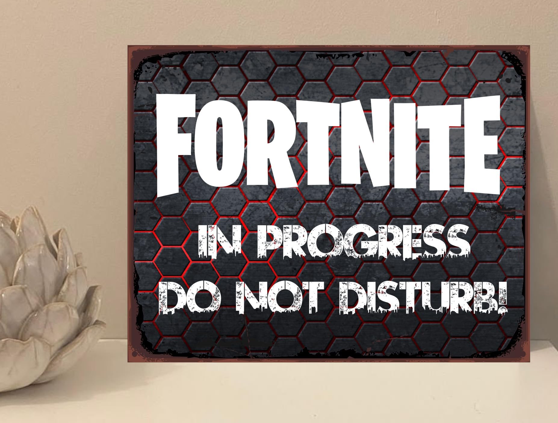 the sticker studio ltd Gaming Computer Do Not Disturb Novelty Metal Plaque Sign Gift fcp22