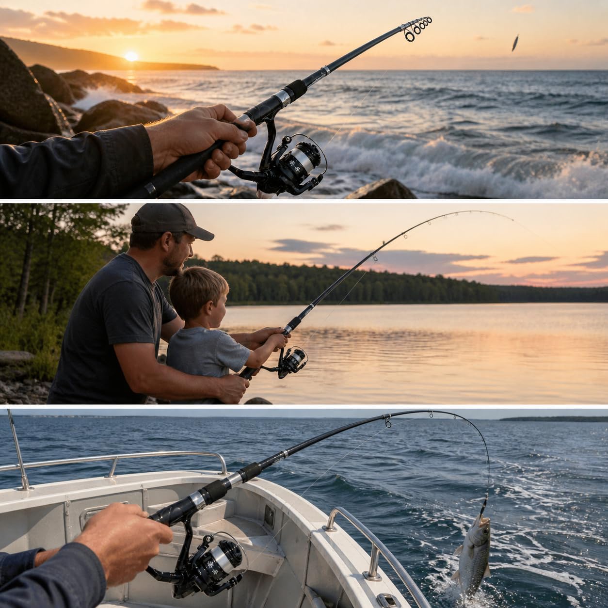 Canna da Pesca Telescopica Set Completo