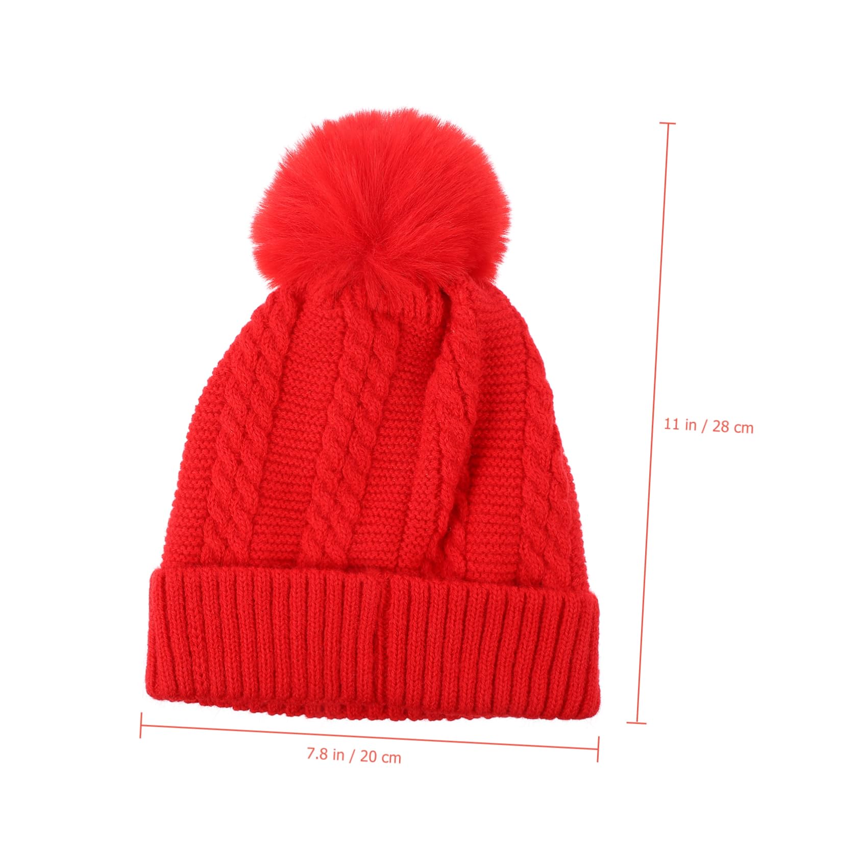 PartyKindom 1 Set Knitted Hat and Scarf Breathable Pullover Flexible Woolen Yarn for Outdoor Activities Warm Lining for Comfort Winter Wear