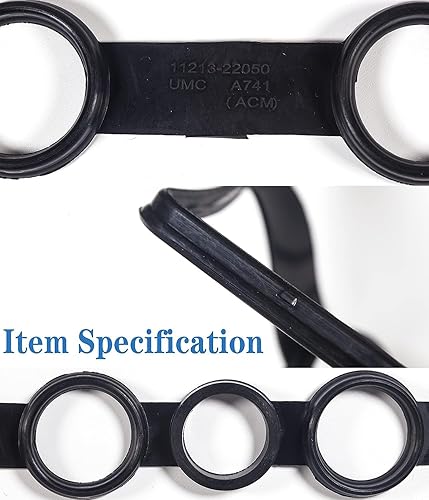 Miniatura 4 de VS50542R 2000-2008 Compatible con junta de cubierta de válvula de motor Toyota, Gromets y sellos de tubo de bujía, Celica Corolla Matrix MR2 Spyder