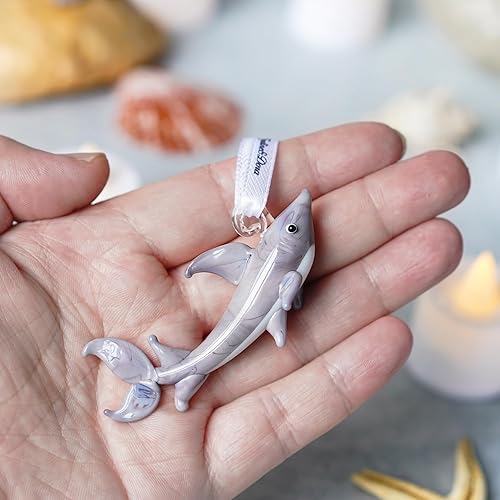 Miniatura 10 de Adornos de oso de peluche de reno de vidrio para árbol de Navidad, adorno de Navidad de vidrio soplado, adornos de Navidad en miniatura de animales