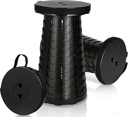 HGYJ Teleskophocker Outdoor - Leichter Klapphocker 880g Bis 150kg Tragkraft