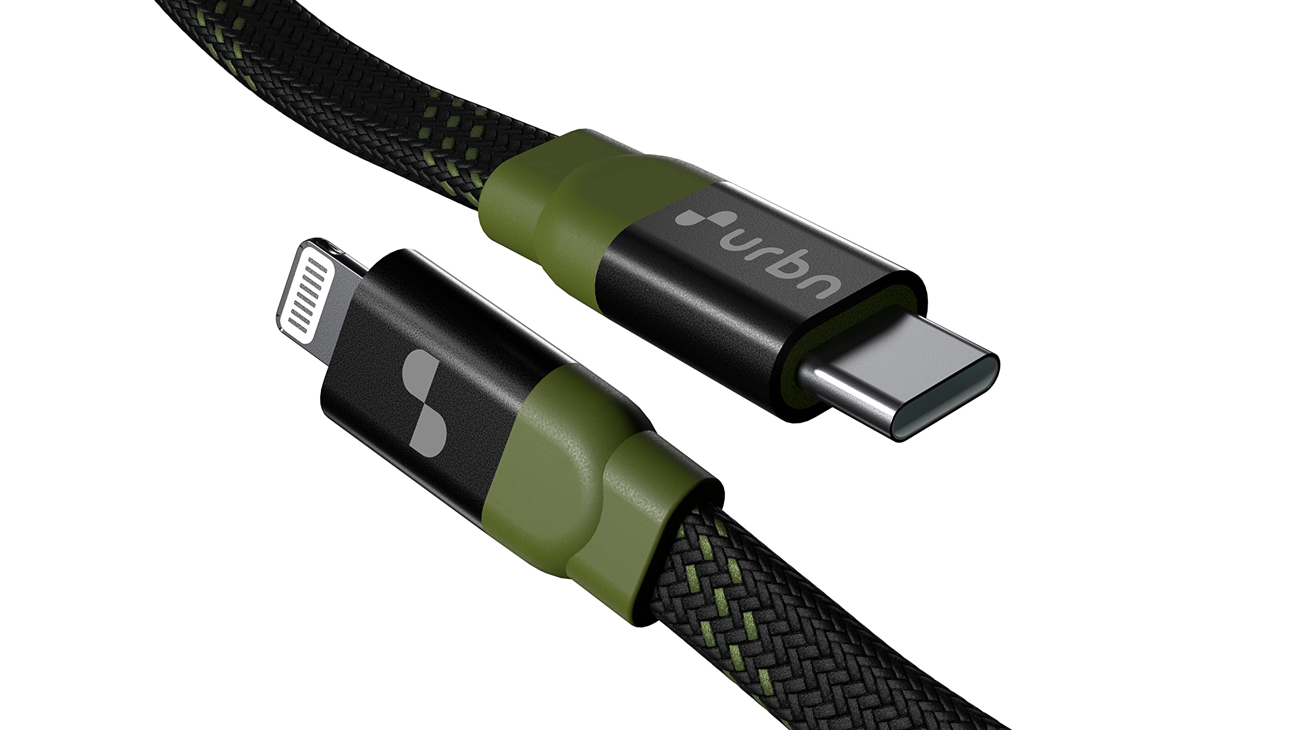 URBN Apple MFi Certified Super Fast Lightning Cable | Type C to Lightning | Made for iPhone 14/14Pro/13/13Pro/13mini/12/12pro/12pro max/11/11pro/11pro max/XS & other supported devices - 4 Feet (Camo)