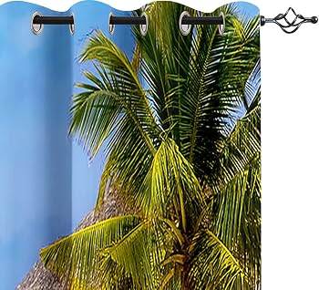 Rideau Occultant 3D Océan Bleu - Impression Photo Tissu - Marque Sweet Home - Neuf