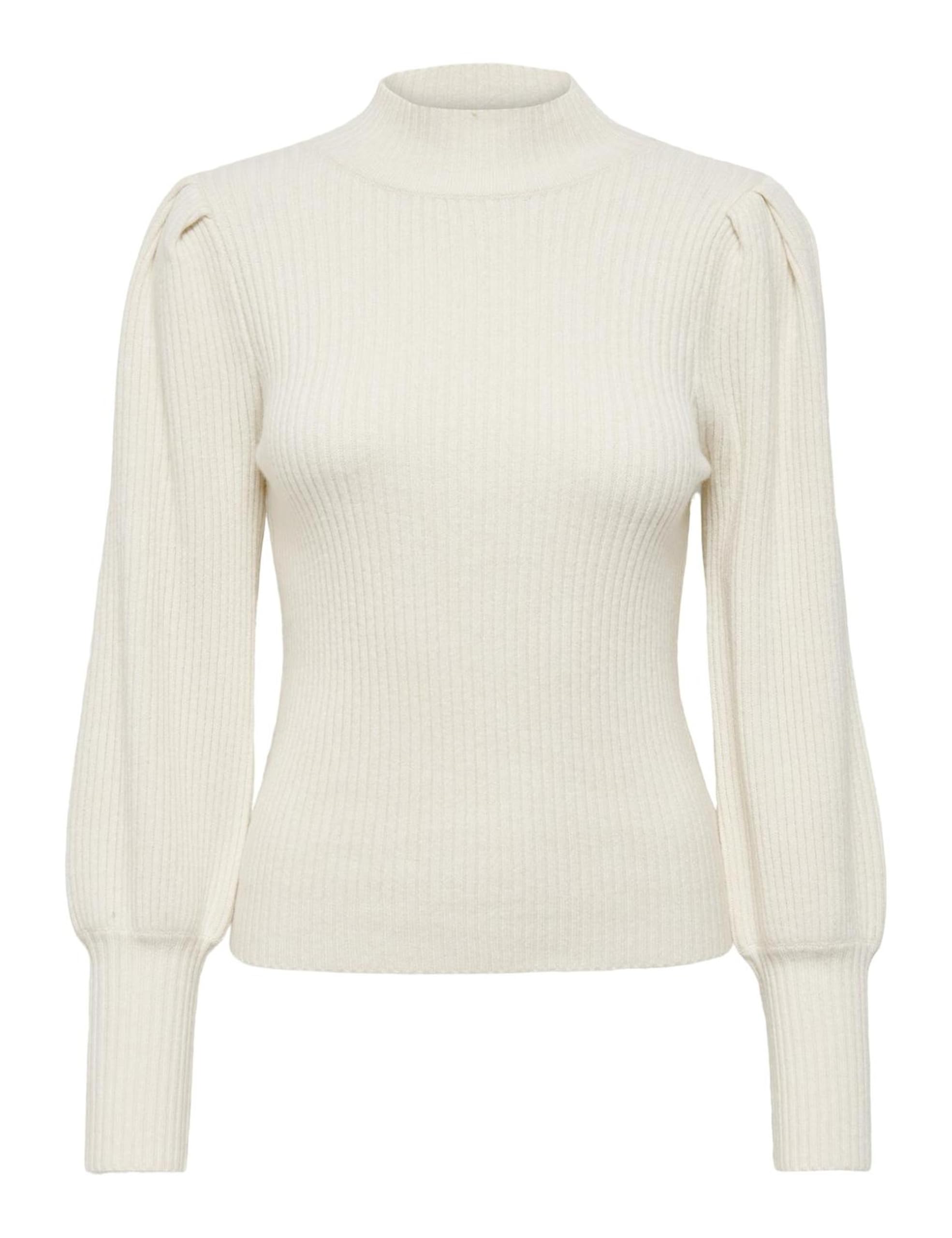 ONLY Women's Onlkatia L/S Highneck Cc KNT Pullover Sweater, Whitecap Gray, S
