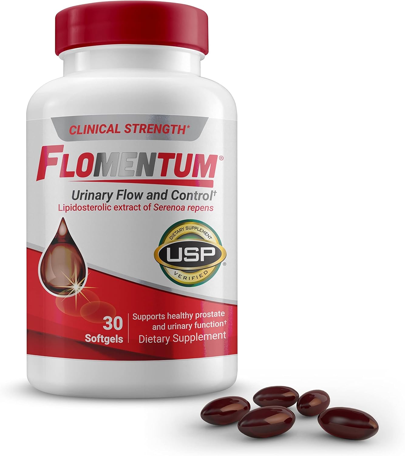 Flomentum&reg; Saw Palmetto pour hommes Suppl&eacute;ment de la prostate | Suppl&eacute;ment de soutien de la prostate pour les hommes' ;s Sant&eacute; | USP V&eacute;rifi&eacute; - Flux urinaire sain et fonction urinaire - 320 mg une fois par jour 30 Count