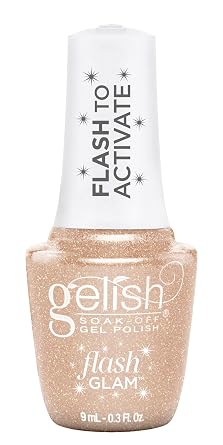 Gelish Mini Flash Glam Gel Polish Reflective Flash Glam, Multi-Dimensional Iridescent Shimmer, Soak-Off, Vegan & Cruelty-Free.