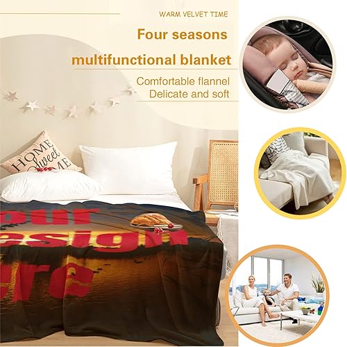 Miniatura 4 de Manta personalizada con foto, manta personalizada para fotos, Navidad, cumpleaños, familia, 40 x 50 pulgadas