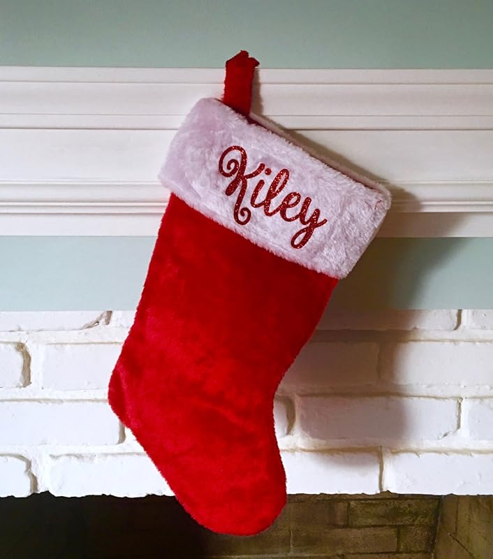 Items similar to burlap christmas stocking pick your color of sash Amazon.com: Personalized Name Christmas Stocking : Handmade Products