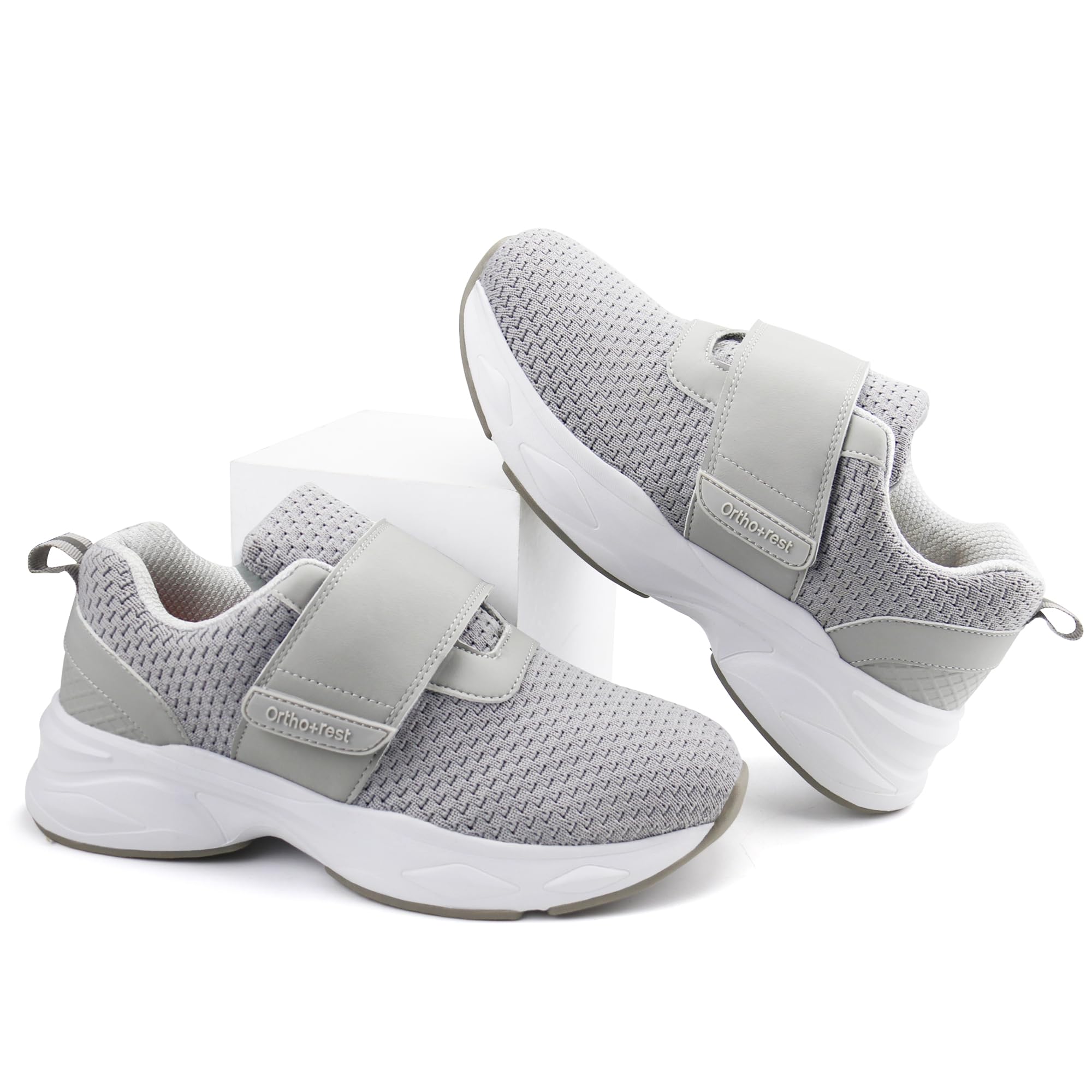 Ortho+rest Damen Diabetikerschuhe mit verstellbarem Verschluss Orthopädische Gehschuhe Ödem Schuhe für geschwollene Füße