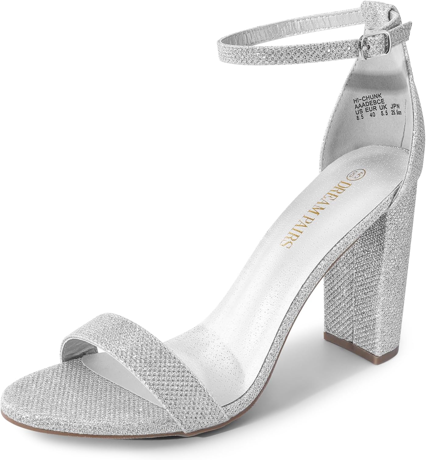 DREAM PAIRS Women's Hi-Chunk High Heel Pump Sandals