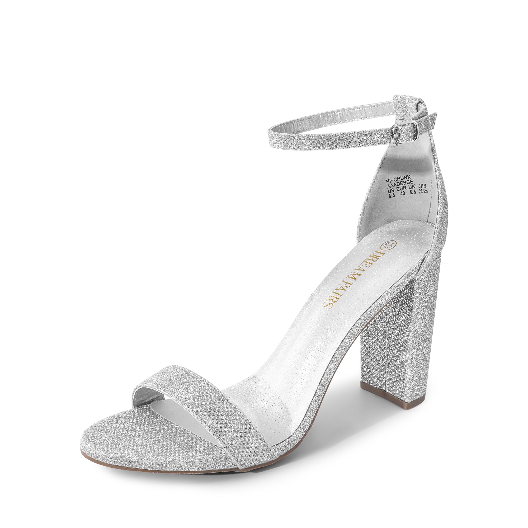 DREAM PAIRS Women's Hi-Chunk High Heel Pump Sandals