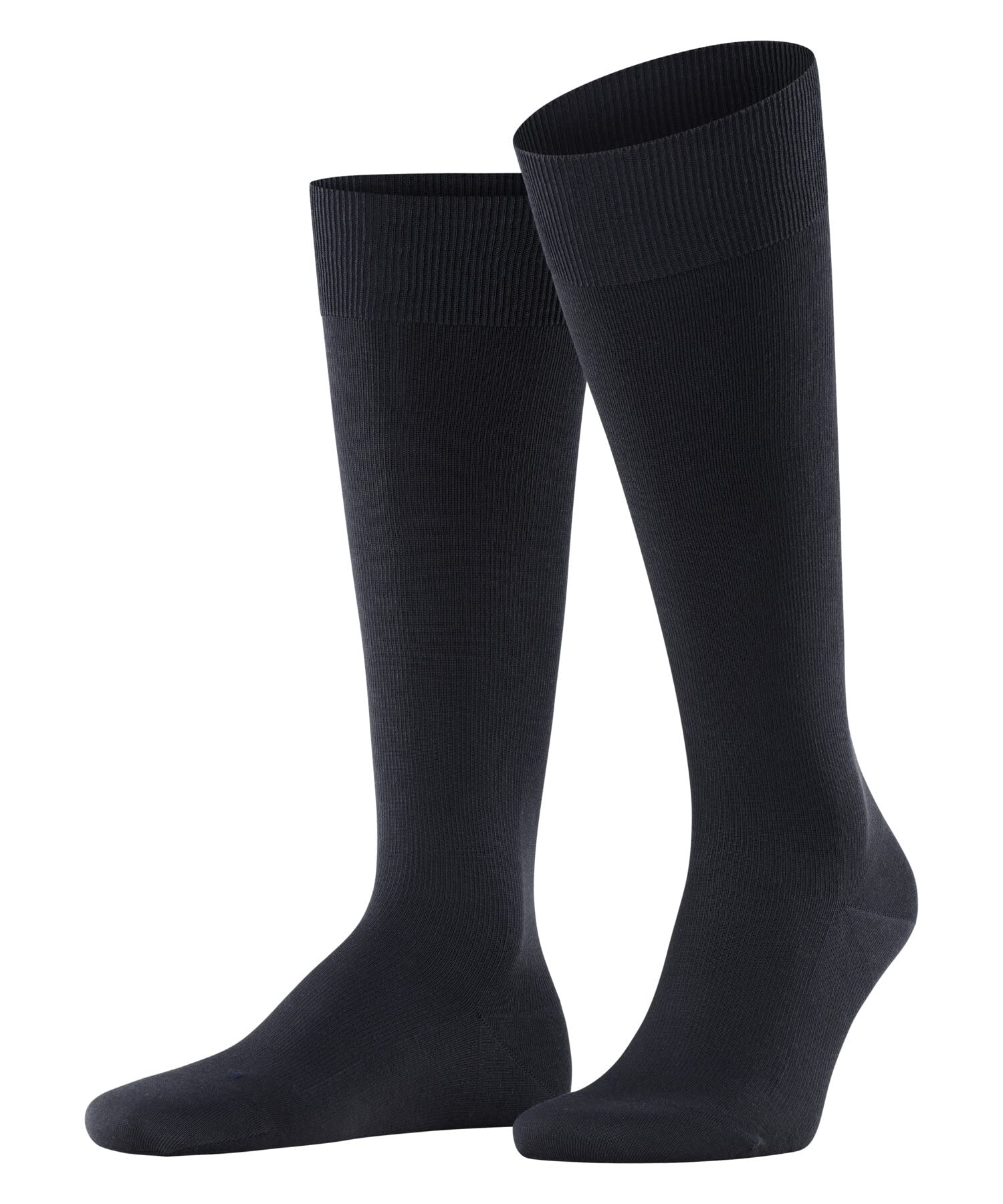 FALKE Men's Ultra Energizing M Kh Cotton With Compression 1 Pair Knee-High Socks, Blue Dark Navy 6370, 8.5-9.5