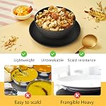 Teivio 16-Piece Plastic Wheat Straw Dinnerware Set for 4, Dinner Plates, Dessert Plate, Cereal Bowls, Cups, Unbreakable Plastic Dinner Set Outdoor Camping Dishes, Black Vaisselle Cuisine