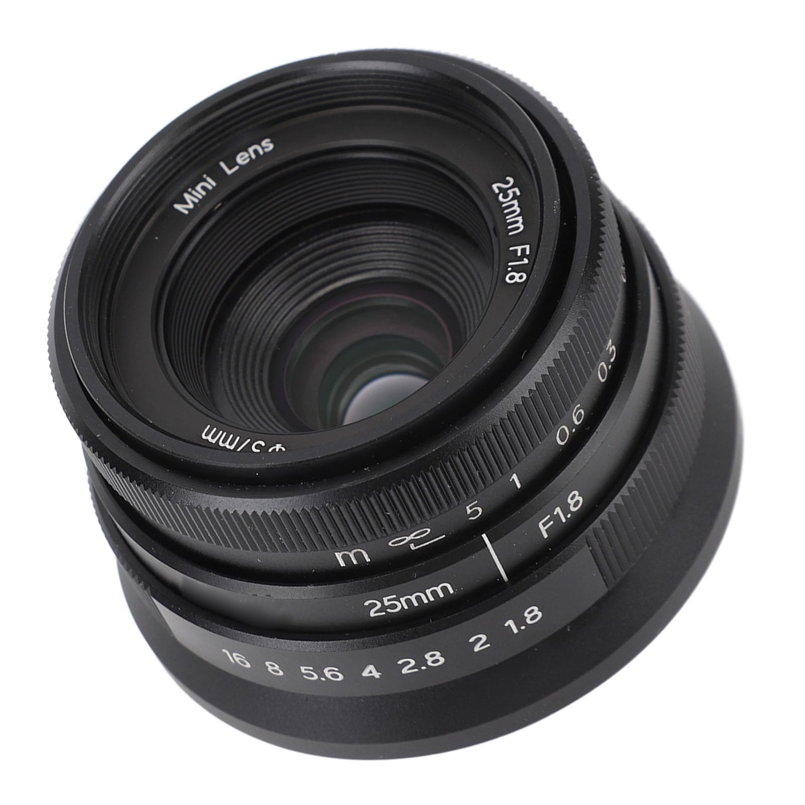 Obiettivo per Fotocamera da Ritratto, Obiettivo per Fotocamera da 25 Mm con Messa a Fuoco Manuale Fissa da F1.8 a F16, per XA1, X A10, XA2, X A3, X T1, X T10, X T2, X T20, X E2,