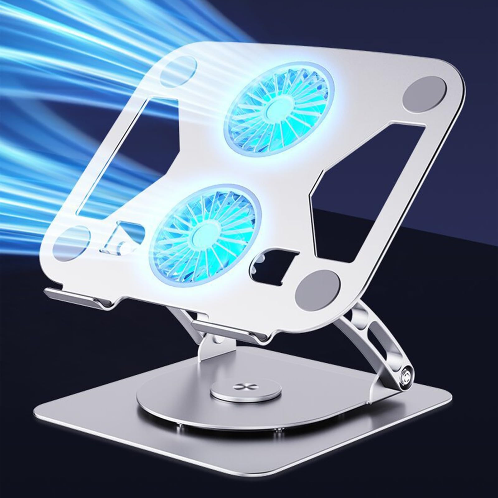 Soporte Ajustable Portátil 360 Grados Rotación Para Portátiles Y Tabletas Hasta 15 9 Pulgadas Con Rangos De Altura De 50 Mm 290 Mm Elevadores De Portátil De Altura