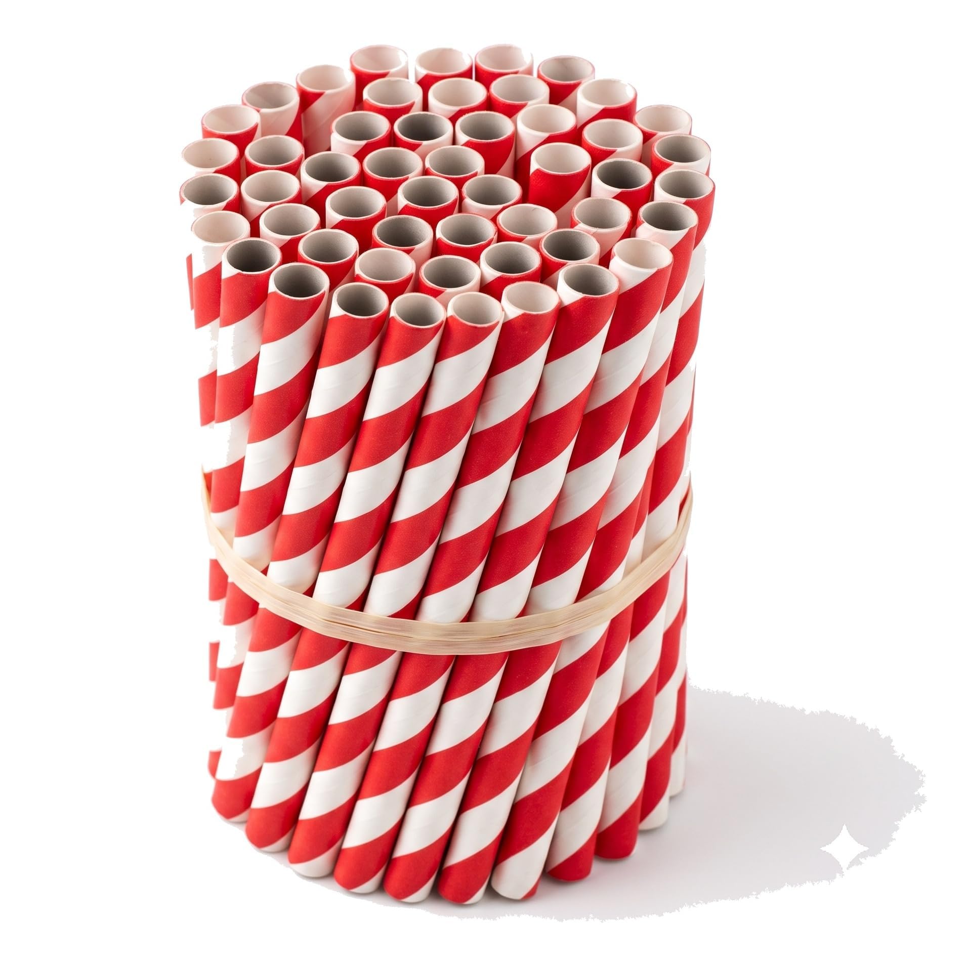 Rap Red & White Paper Straws 10000 Pack, 6mm x 200mm