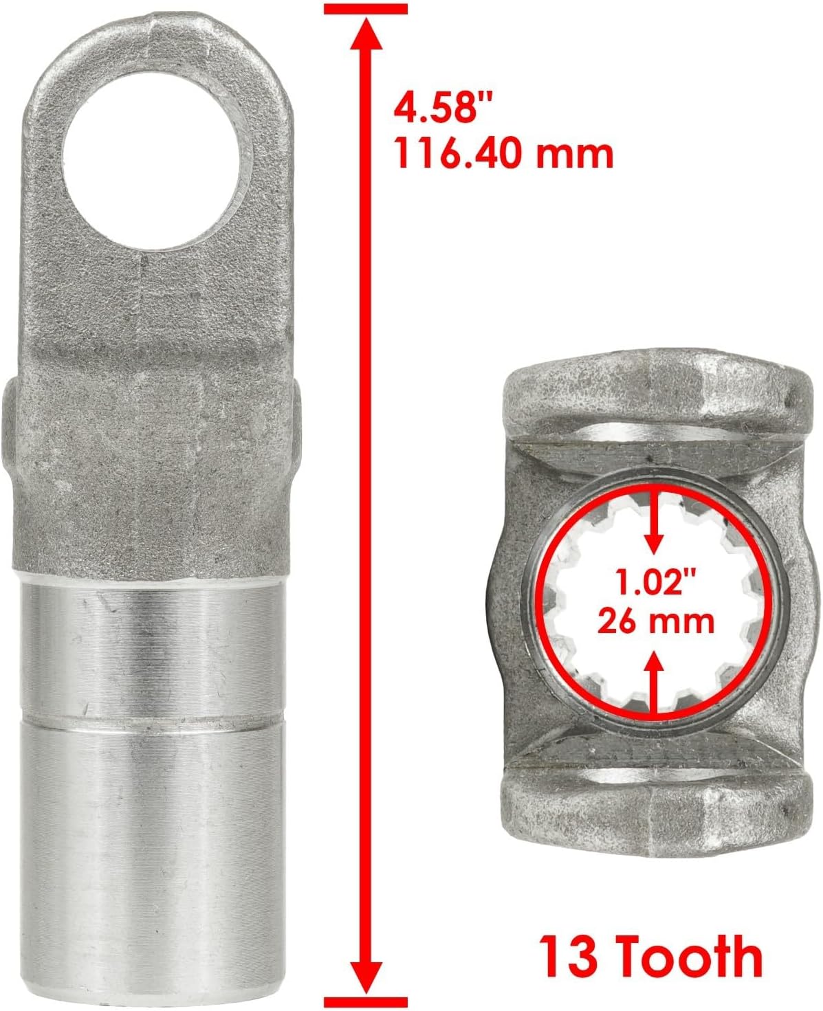 Replacement For Rear Propeller Shaft Yoke w/U-Joint For Kawasaki Mule 600 KAF400 2013 Mod-C26C-26359