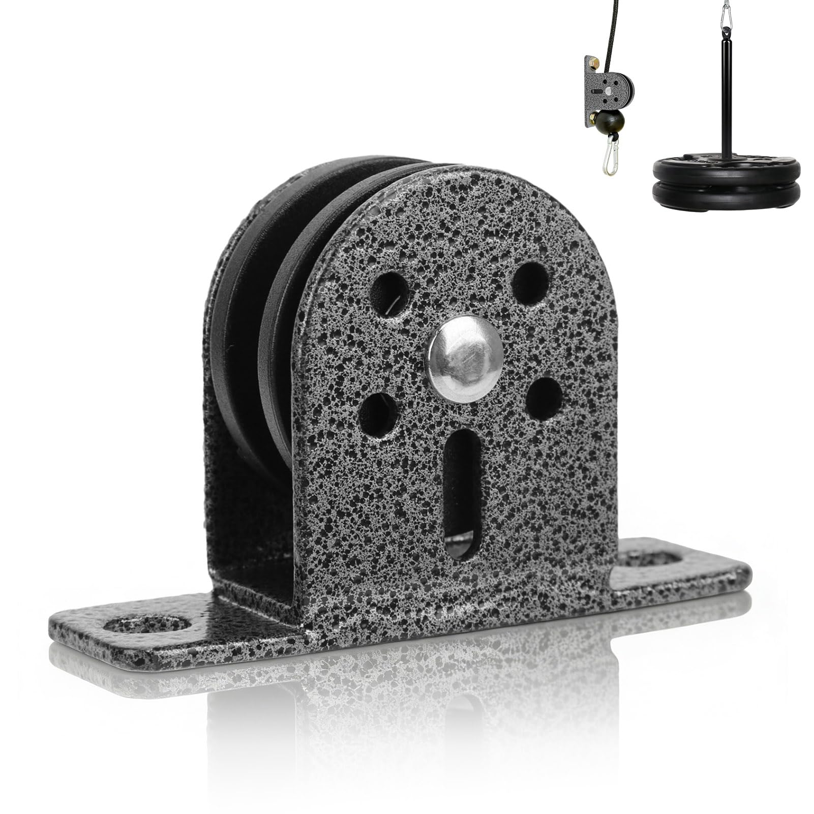 Cyrank Poulie Simple Robuste, Poulies Murales en Acier Inoxydable pour Montage Au Plafond, Chargeant des Poulies De Levage De 300 Kg pour équipement De Gymnastique De Bricolage