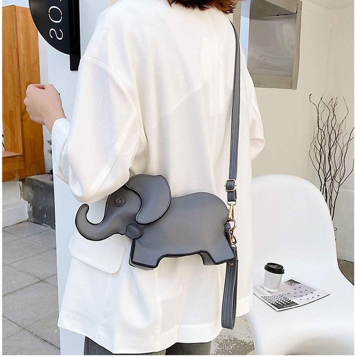 Animal Elephant Shape Crossbody Bag Purse Fashion Women Pu Leather Chic Shoulder Bag Clutch for Girls - Image 2