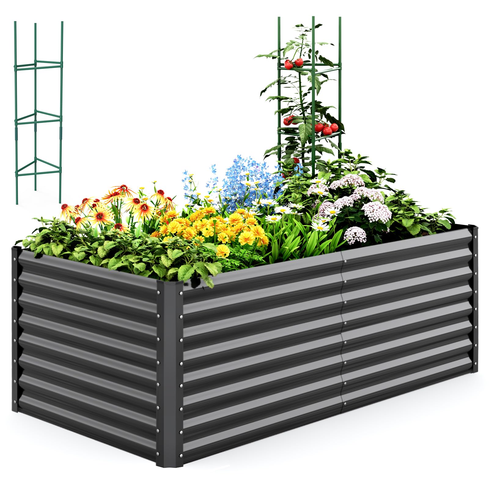 Quictent Galvanized Raised Garden Bed