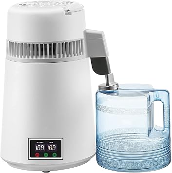 750W Countertop Water Distiller, 4L/1.05Gal Pure Water Distiller, with Dual Temperature Display, Distilled Water Maker for Making Clean Water for Home Use