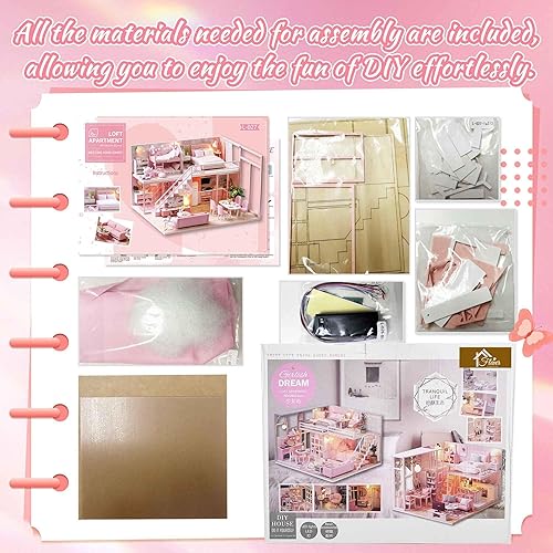 Miniatura 3 de Flever Kit de casa de muñecas en miniatura DIY, habitación creativa con muebles para regalo de arte romántico (Meeting Your Sweet)