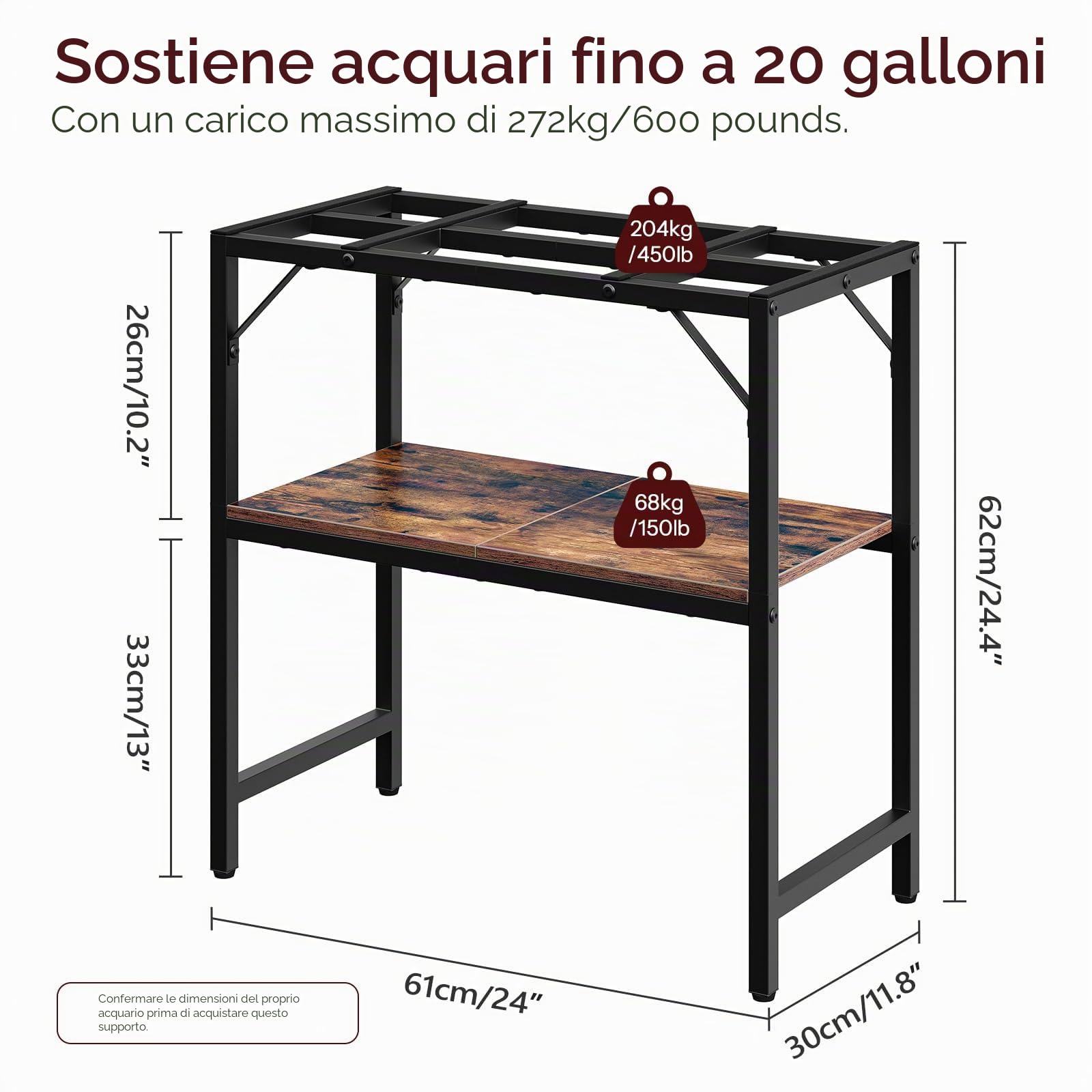 MAHANCRIS Fish Tank Stand FTHR2001