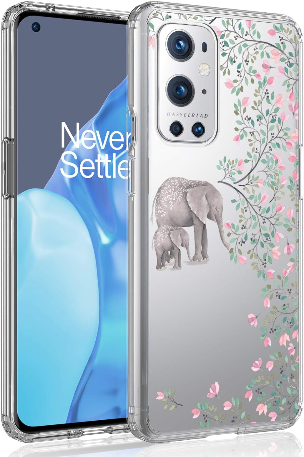 Clear Phone Case Cover for OnePlus 9 Pro (6.7", 2021) [Elephant]