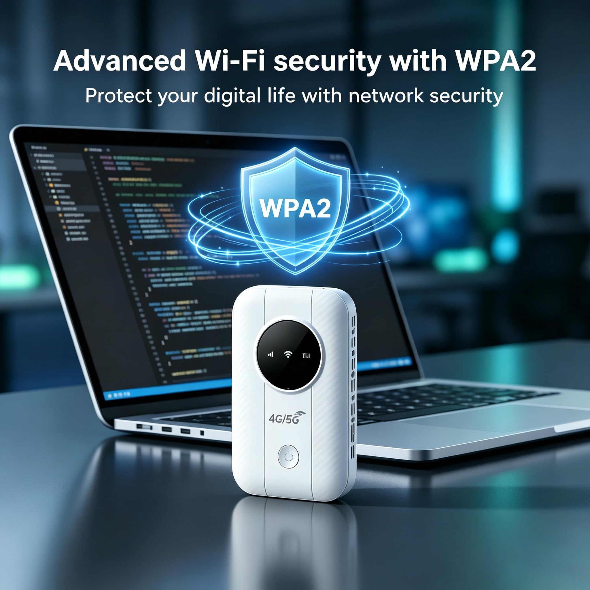 Routeur de voyage portable WiFi 6, routeur WiFi de poche 5G avec fente pour carte SIM déverrouillée, MiFi 4G/5G LTE CAT4 300 Mbps, 2100 mAh, 12 h d'autonomie, WPA2, prend en charge plus de 20