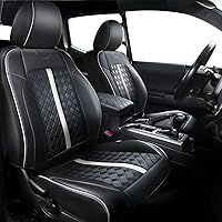 Vista 18 de Fundas de asiento personalizadas para Tacoma 2005 2006 2007 2008 2009 2010 2011 2012 2013 2014 2015 Crew Cab 2ª Gen Tacoma Base, PreRunner, TRD Pro