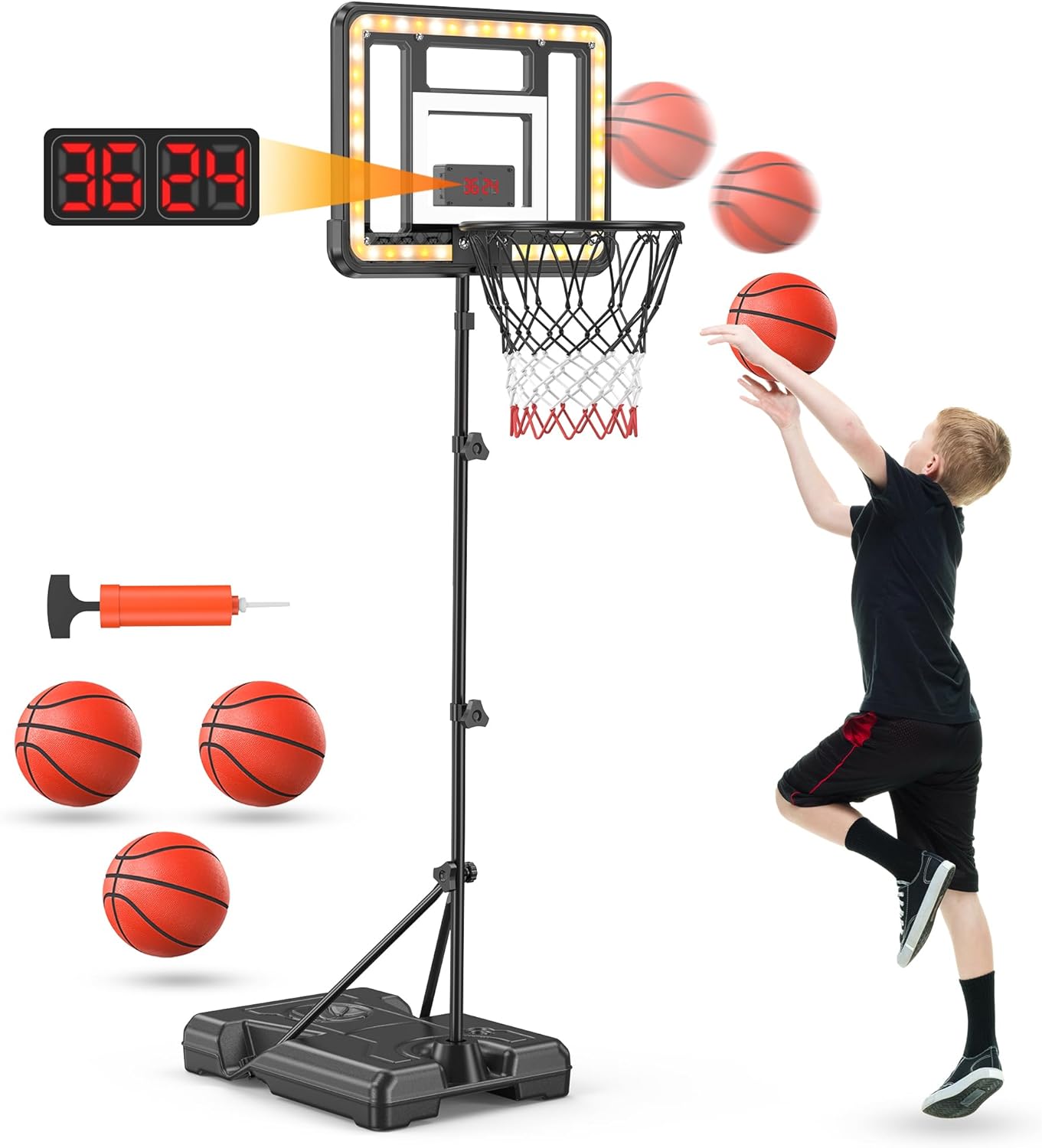 Kids Indoor Basketball Hoop with Scoreboard