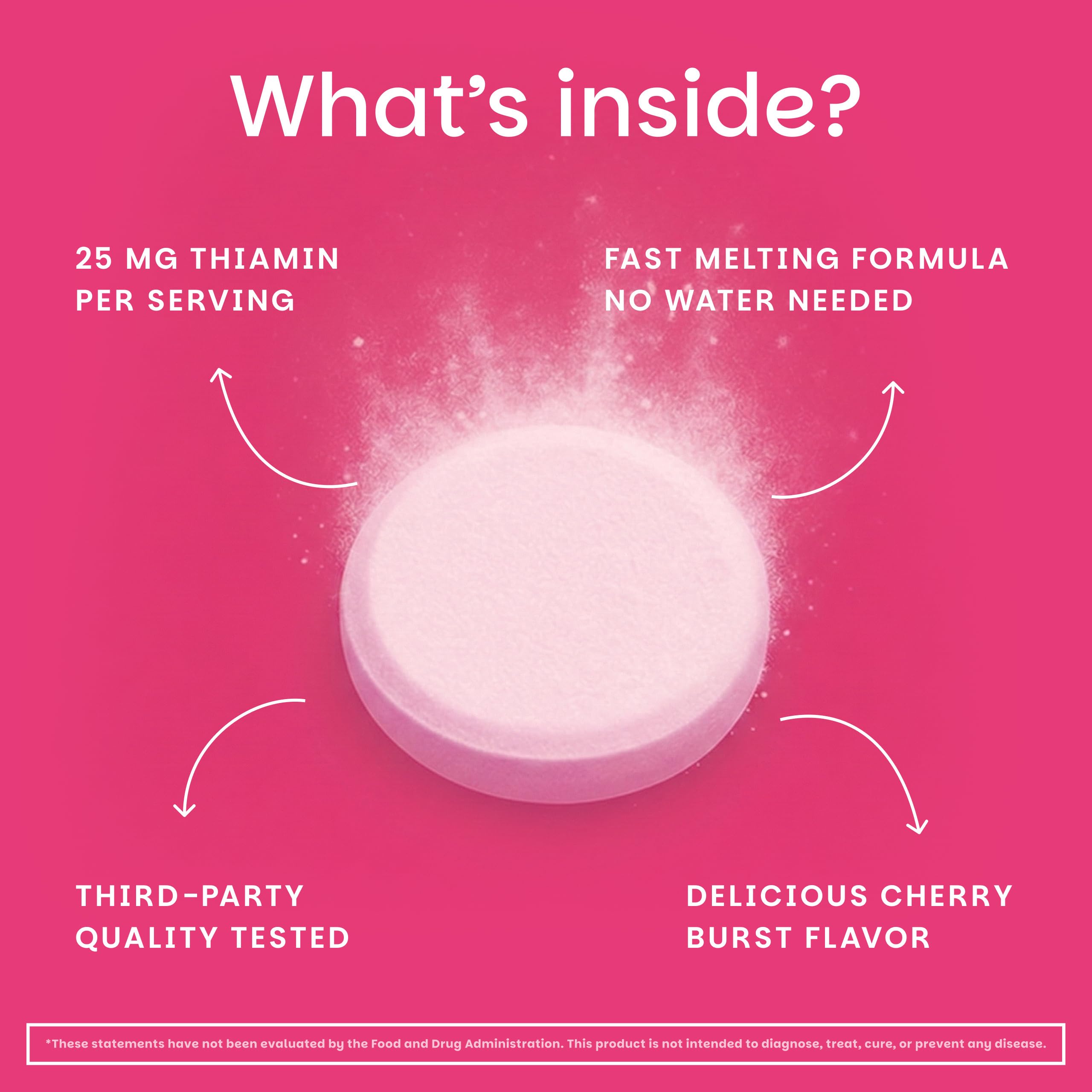EZ Melts Dissolvable Vitamin B1 25 mg, Sugar-Free, 45-Day Supply — Amazon image 4