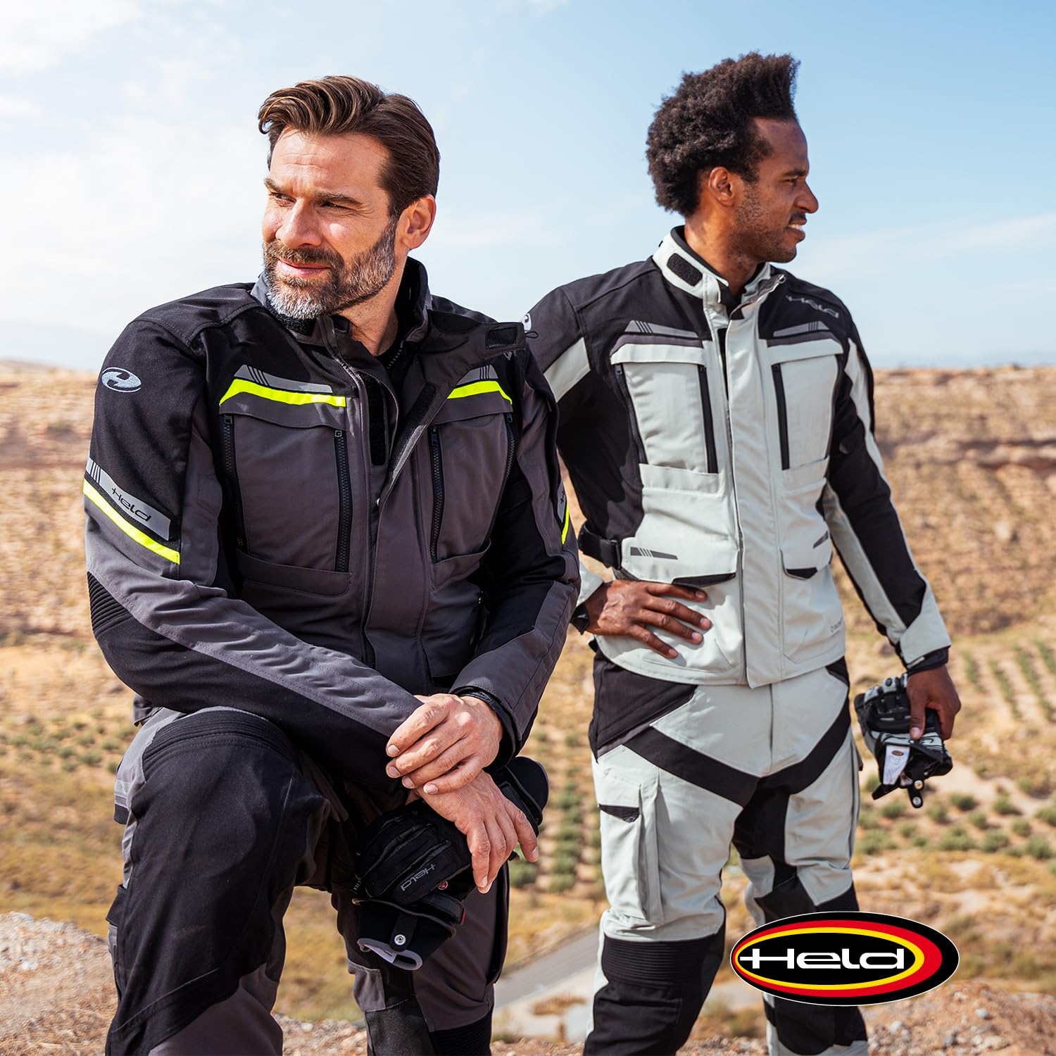Held Lonborg Top Motorrad Jacke Herren - Tactel Laminatjacke mit herausnehmbarem Thermofutter - 100% Wasserdicht - Level 2 Protektorenjacke - CE Schutzkleidung Klasse AA