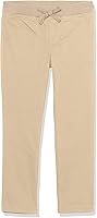 French Toast Girls Pull-On School Uniform Pants - Stretchy Cotton Blend, Slim Straight Leg, Easy Waistband