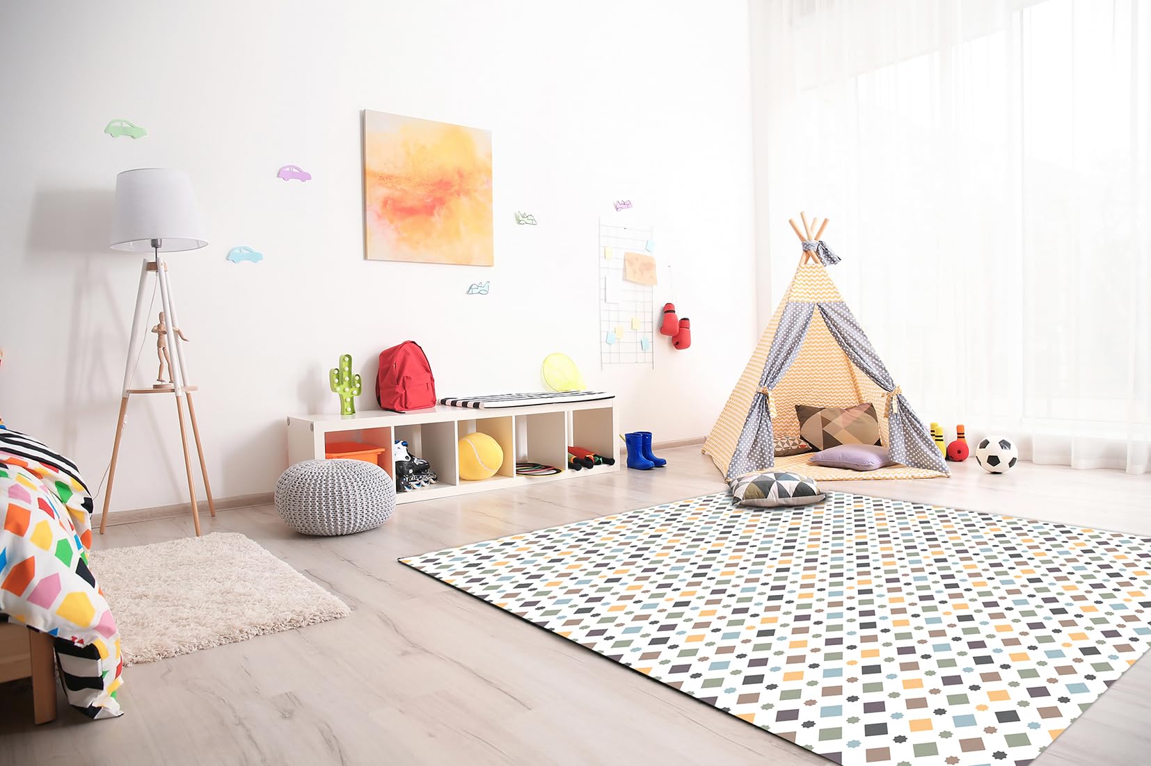 DobleUve Estudio Alfombra Vinílica Hidráulica 30 | Color Multicolor | 47x80 cm | Alfombra Cocina Lavable Antideslizante | Alfombra Vinilica | Suelo Vinílico | Alfombra Vinilo Salón